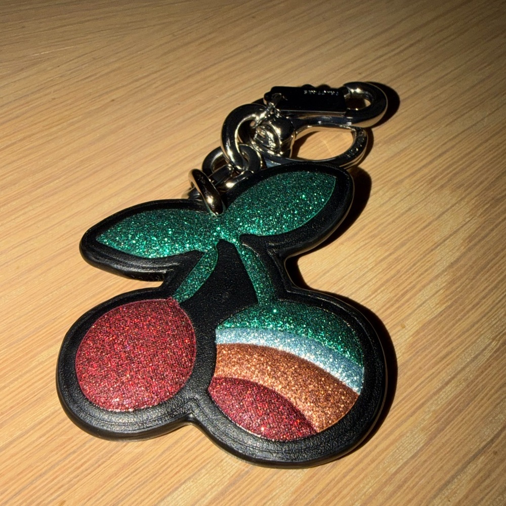 Coach Cherry Glitter Keychain Collectible